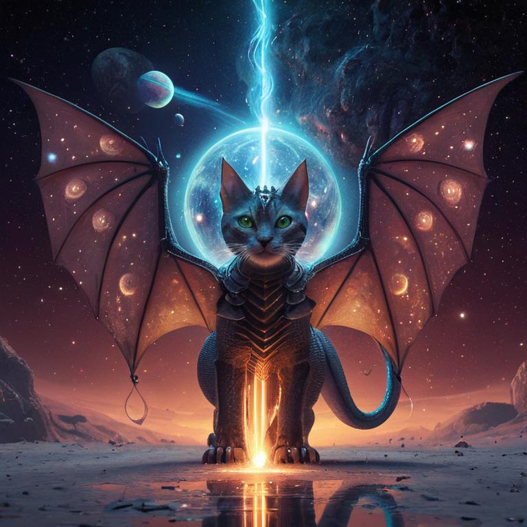 01047-3899831288-A breathtaking scene in a vast glowing galaxy, where sleek cybernetically enhanced cats, clad in shimmering futuristic armor, ge.png